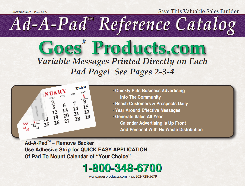 Ad-A-Pad Reference Catalog