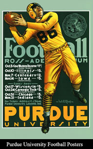 Purdue University Football Posters